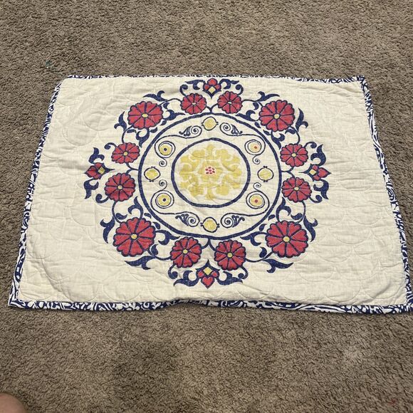 Floral Quilted Pillow Sham - Picture 1 of 4